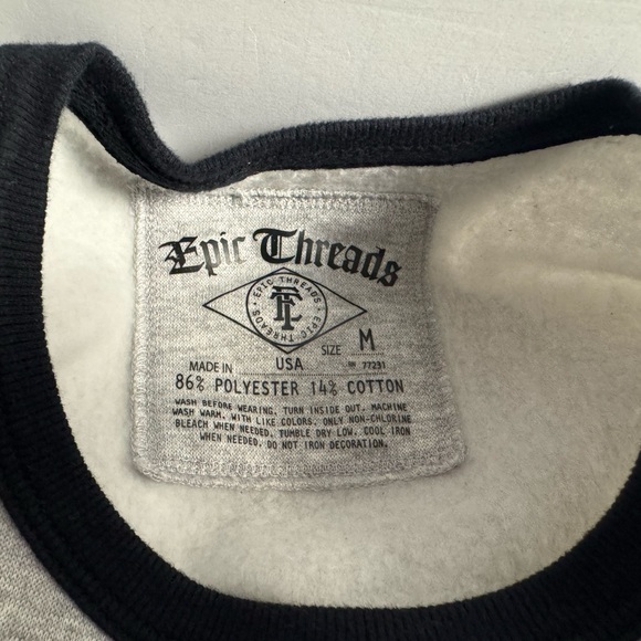 Epic Threads Gray Crewneck Sweater with Bow Tie Print - Picture 4 of 4